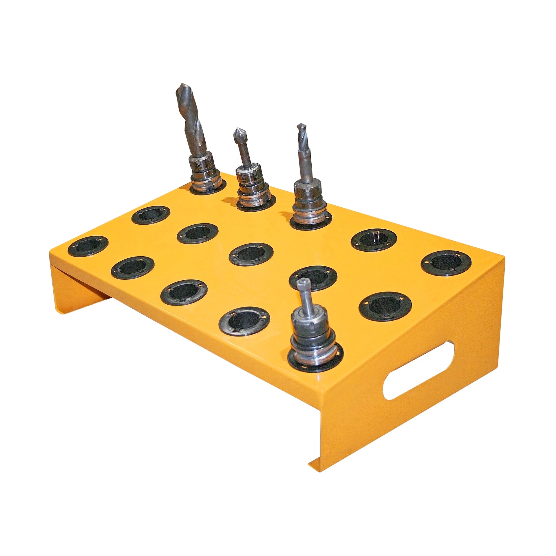 Aardwolf CNC Tooling Rack CNCTR15 – 15-Position Holder with Rubber-Lined Shelf