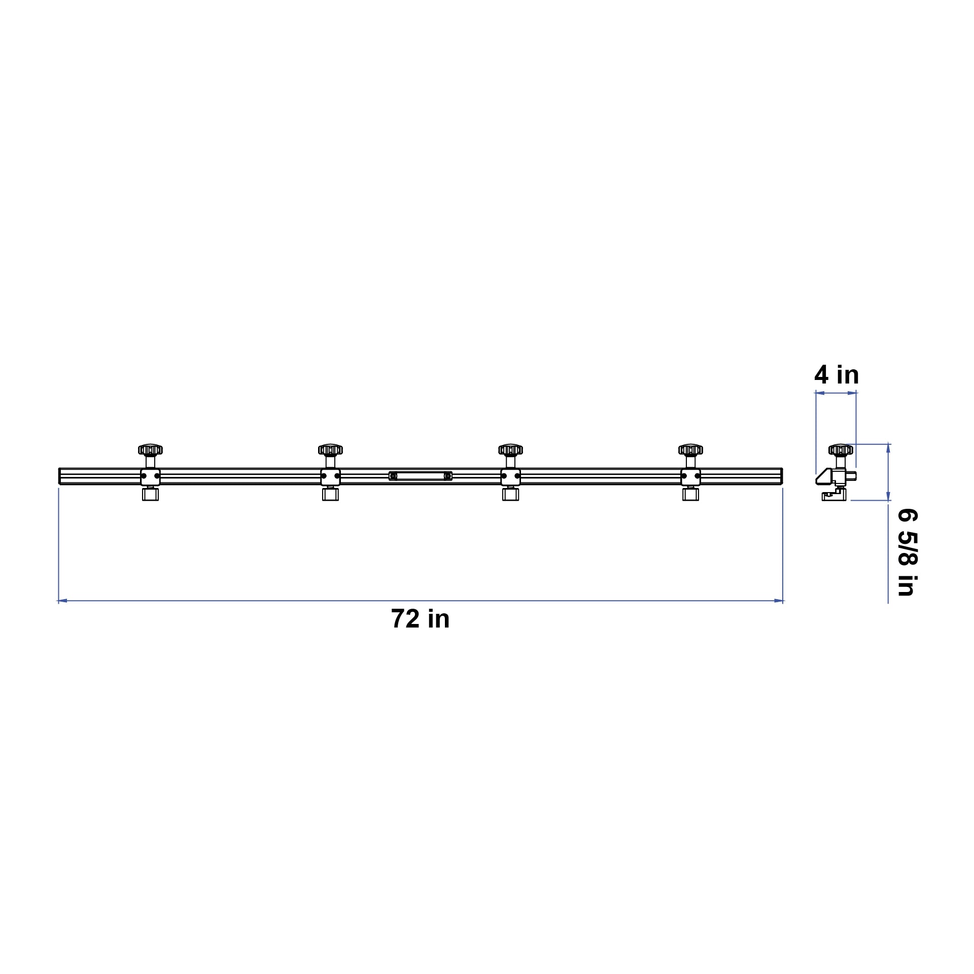Aardwolf Anti-Breakage Bar CTTABB6 – 6 ft Stiffener for Cutout Countertops