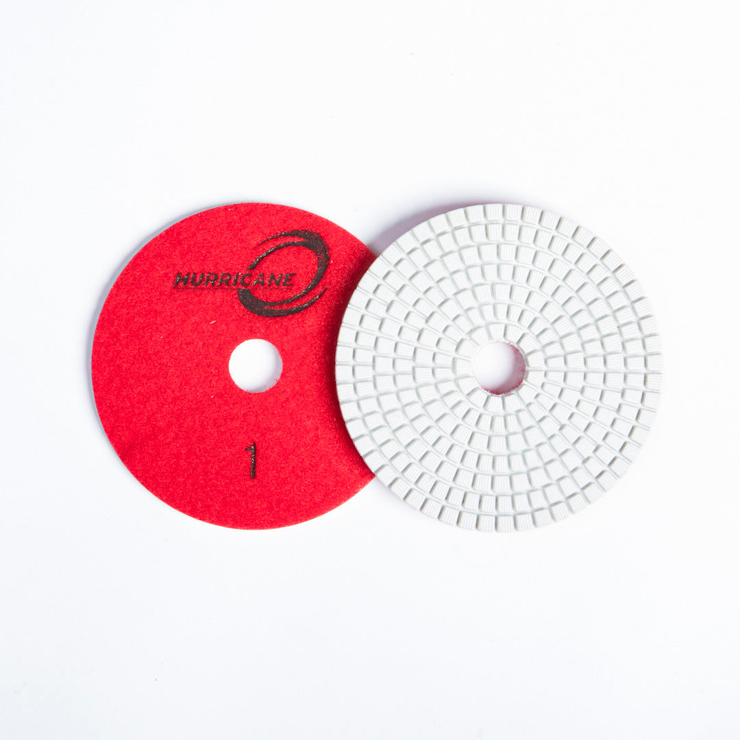 4 INCH HURRICANE ES WHITE RESIN 3-STEP PAD