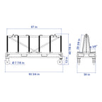 Aardwolf Demountable Frame DAF2350PC – 88.6 in. Powder-Coated Rack, 3,307 lb WLL