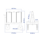 Aardwolf Demountable Frame DFF400 – 59 in. Module Rated 2,204 lb for Slab Freight