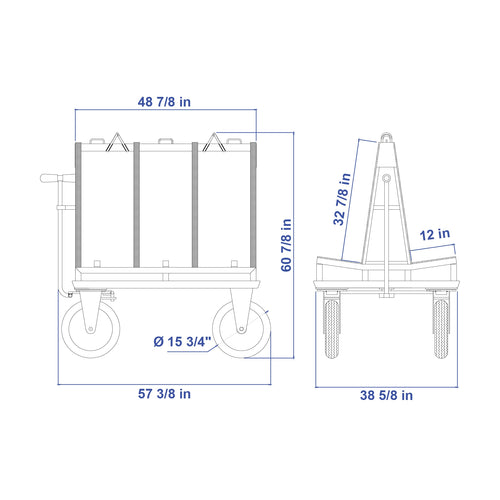 Aardwolf Demountable Frame DFF400 – 59 in. Module Rated 2,204 lb for Slab Freight