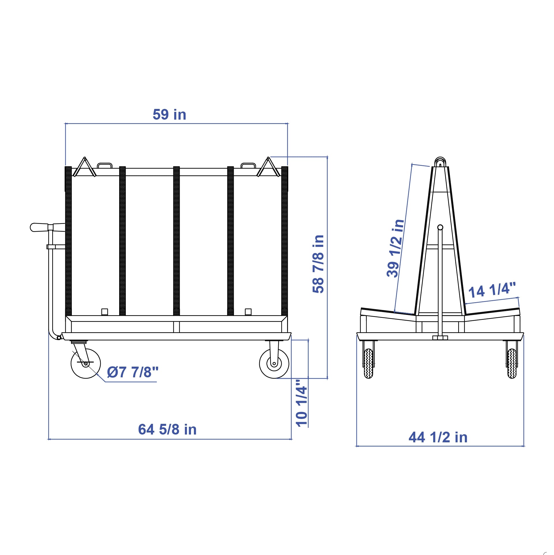 Aardwolf Demountable Frame DFF1500PC – Powder-Coated 59 in. Module, 2,204 lb WLL