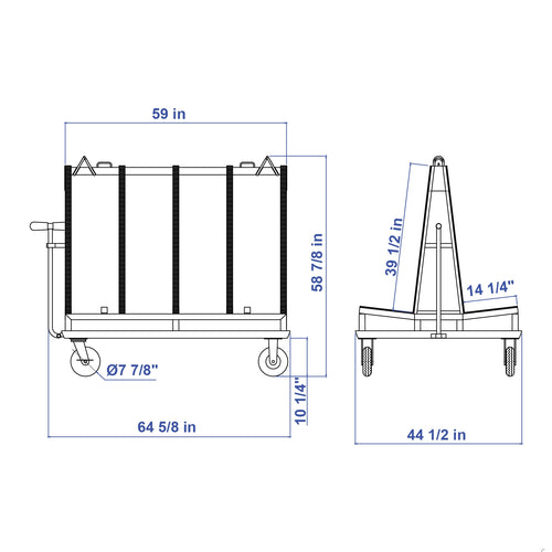 Aardwolf Demountable Frame DFF1500PC – Powder-Coated 59 in. Module, 2,204 lb WLL