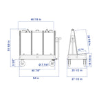 Aardwolf Demountable Frame DFH200 – 1,653 lb Modular Stone Transport Rack