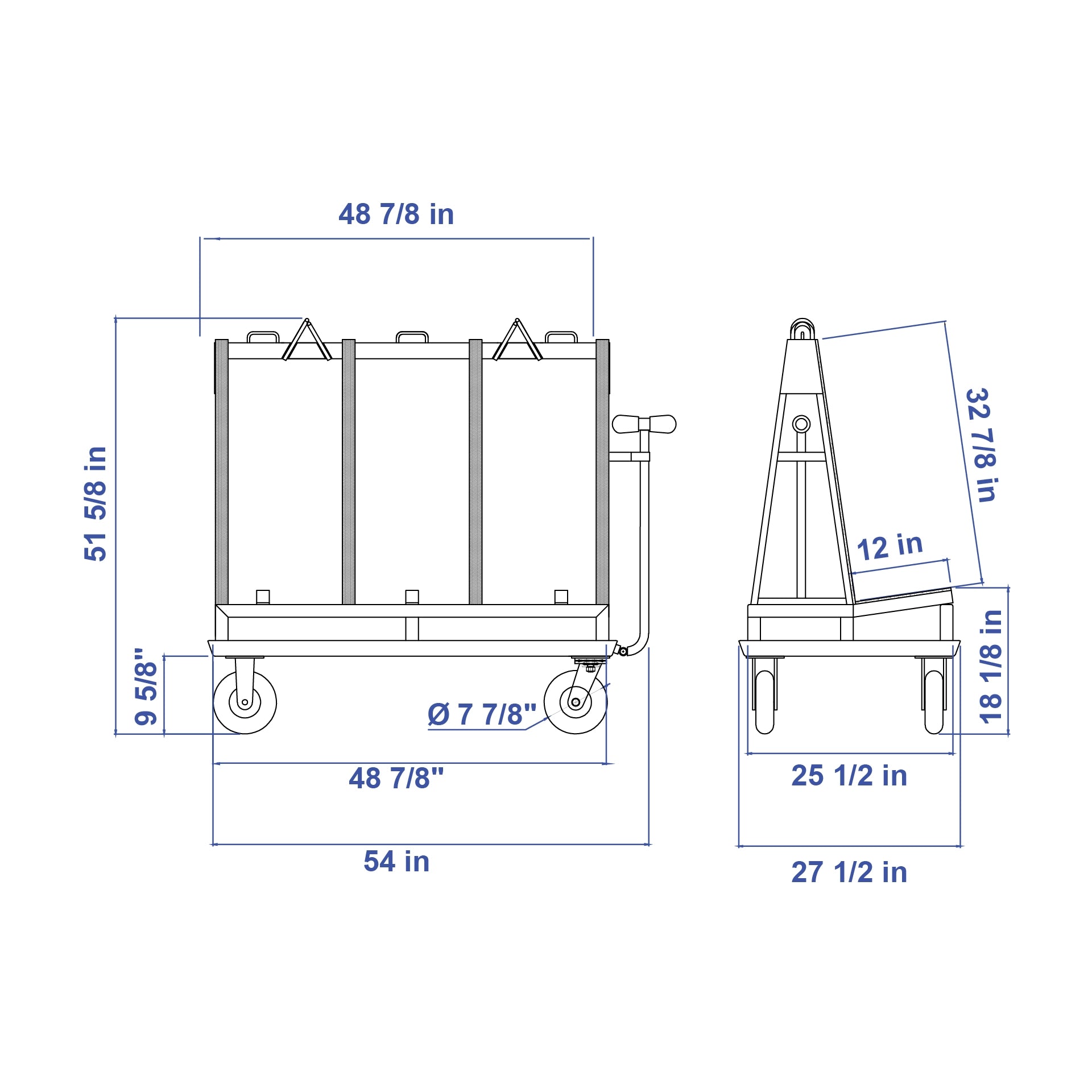 Aardwolf Demountable Frame DFH200 – 1,653 lb Modular Stone Transport Rack
