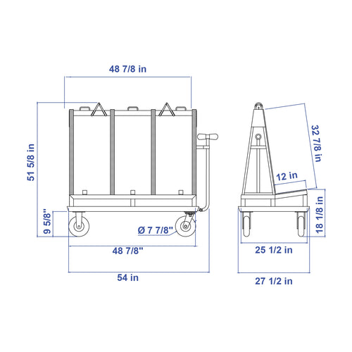 Aardwolf Demountable Frame DFH200 – 1,653 lb Modular Stone Transport Rack