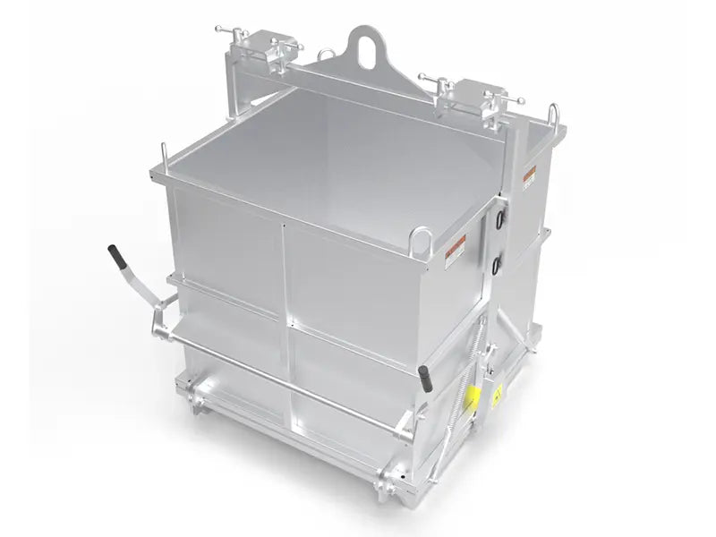 Aardwolf Drop Bottom Bin – 3,307 lb Working Load Limit, Floor-Opening Waste Hopper