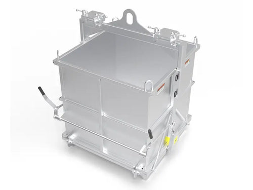 Aardwolf Drop Bottom Bin – 3,307 lb Working Load Limit, Floor-Opening Waste Hopper