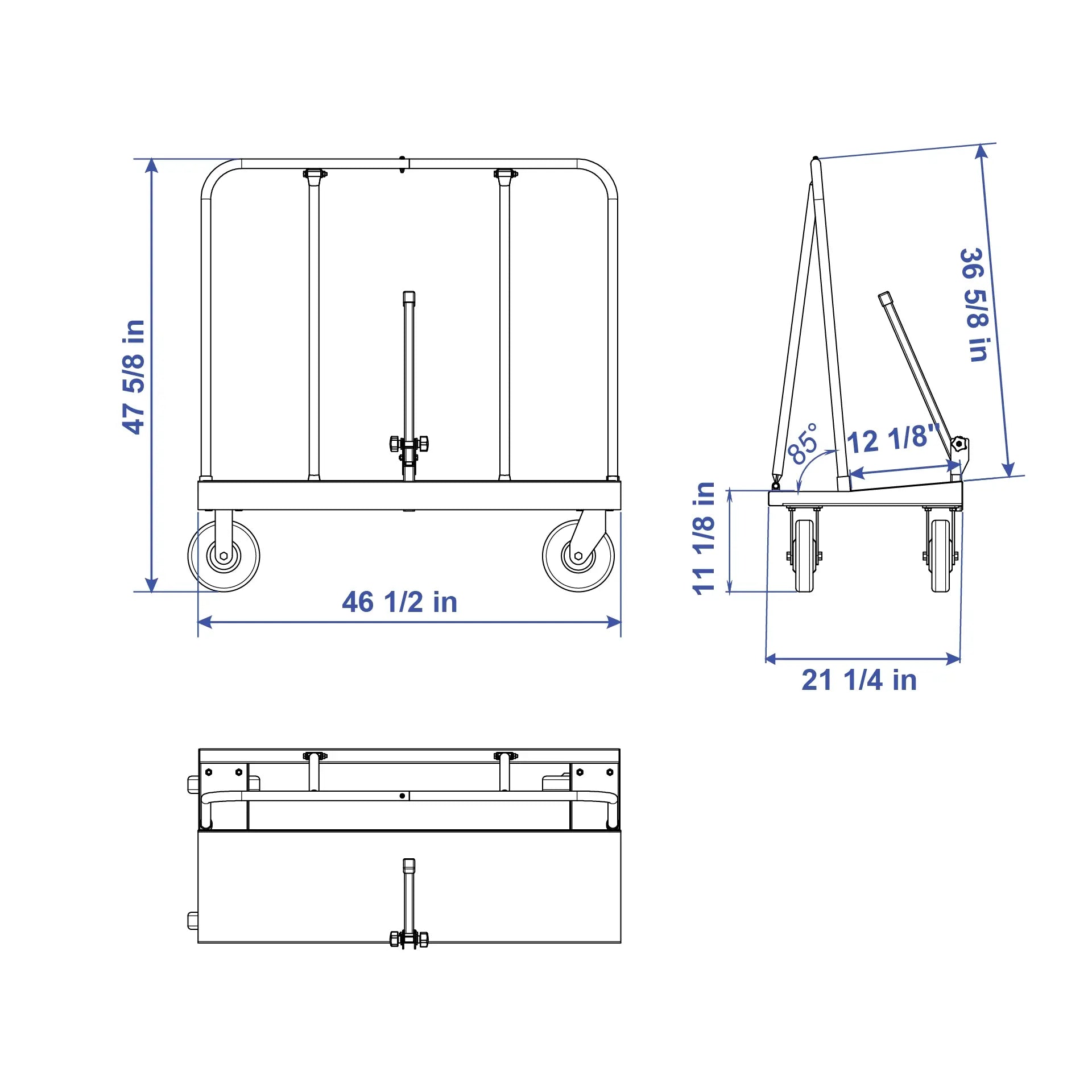Aardwolf Drywall Trolley DWT-1180 – 2,204 lb Panel Cart on Heavy-Duty Casters