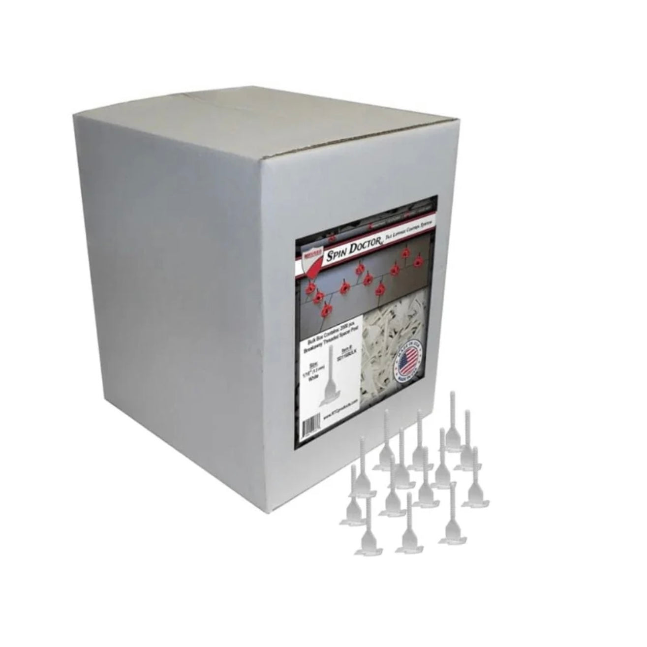 2000 Piece Bulk Box Of  1/16" Spin Doctor Leveling System Posts