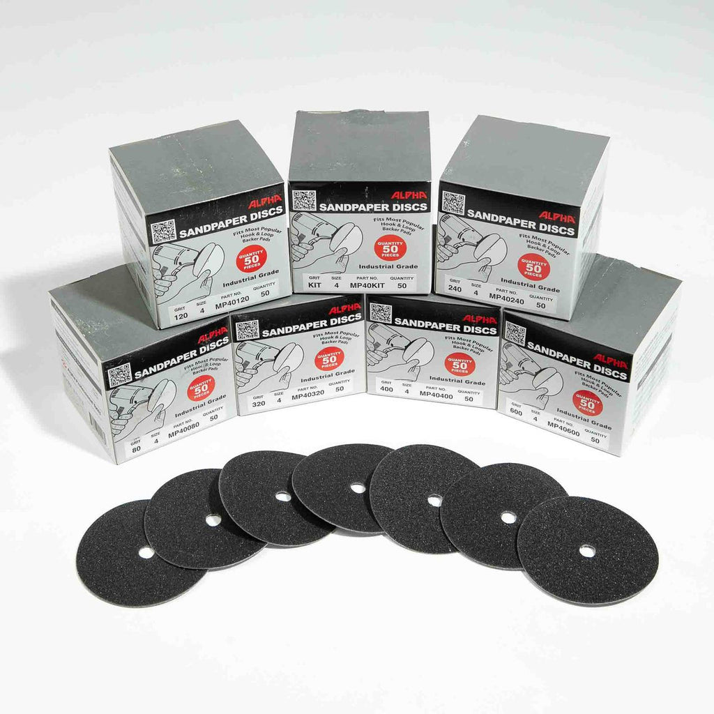 DISC 4IN 80 GRIT SANDPAPER HOOK & LOOP