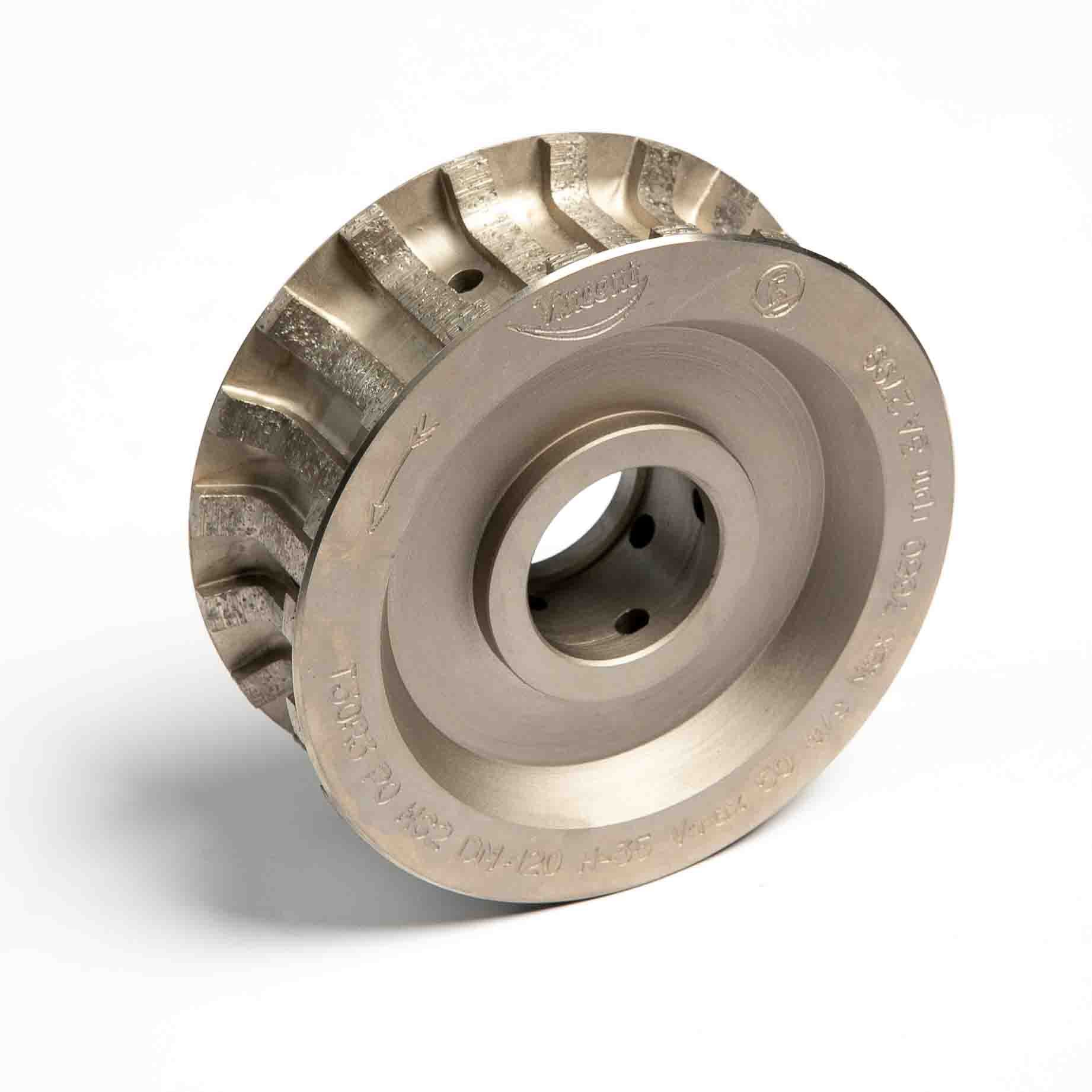 Vincent T30 R3 CNC Profile Wheel – Position 0 Segmented, 120 mm Diameter