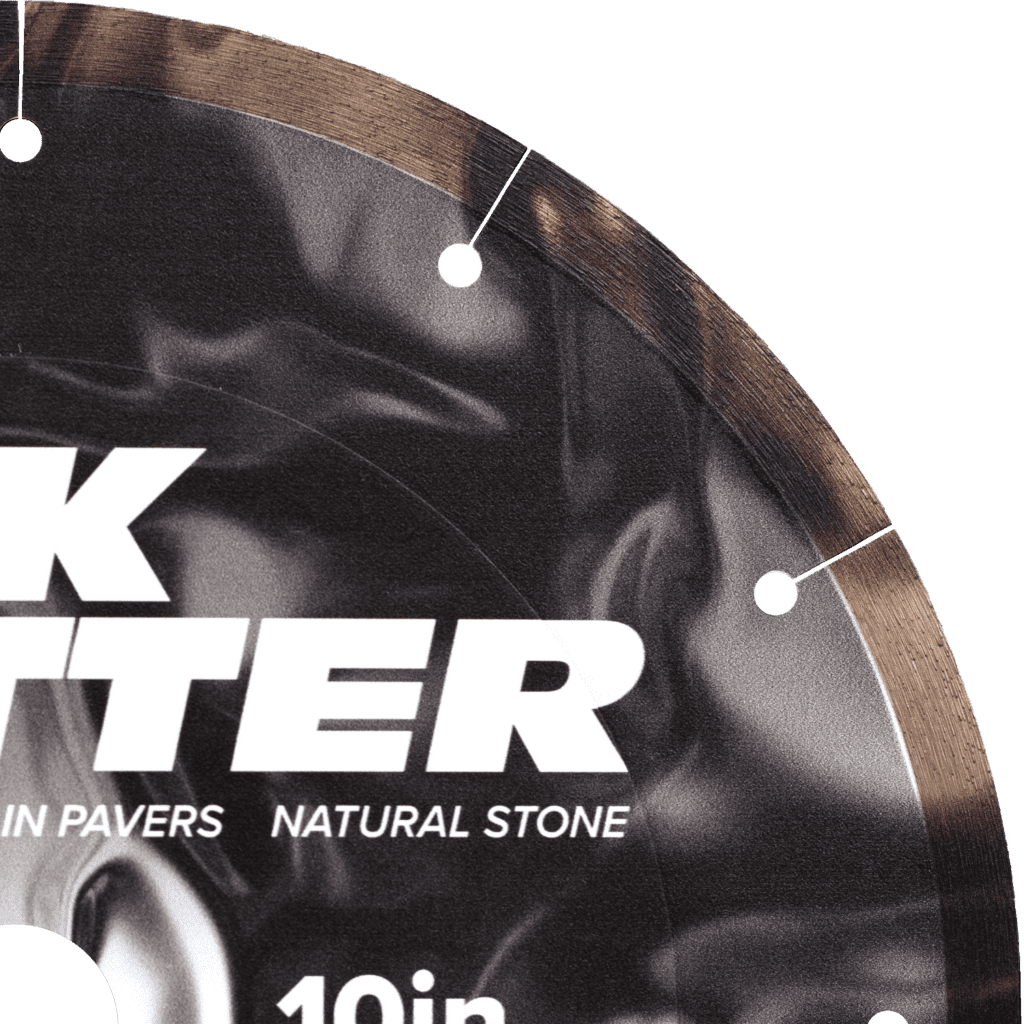 TST Dark Matter Tile Saw Blade – 10 in., 10 mm Segment, for Porcelain, Granite & Marble