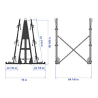 Aardwolf Folding A-Frame FAF2100 – 82.7 in. Collapsible Slab Transport Rack