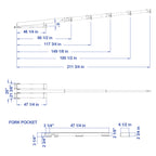 Aardwolf Forklift Boom FB3-5380 – 212 in. Long-Reach Telescoping Fork Jib
