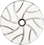 Diamax Cyclone S Hybrid Wheel – 6 in., 220 Grit, Snail Lock, White Resin