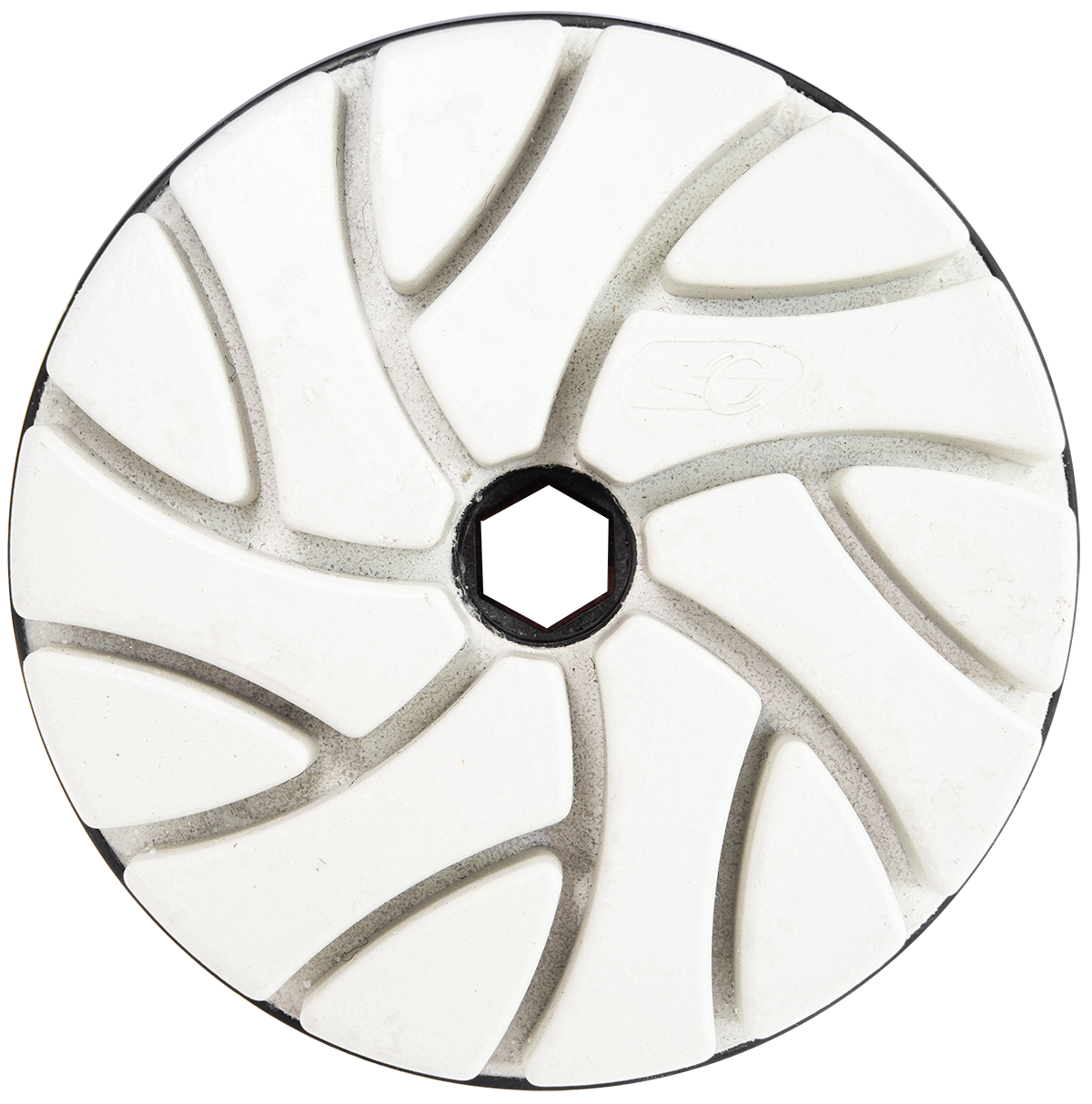 Diamax Cyclone S Hybrid Wheel – 6 in., 220 Grit, Snail Lock, White Resin