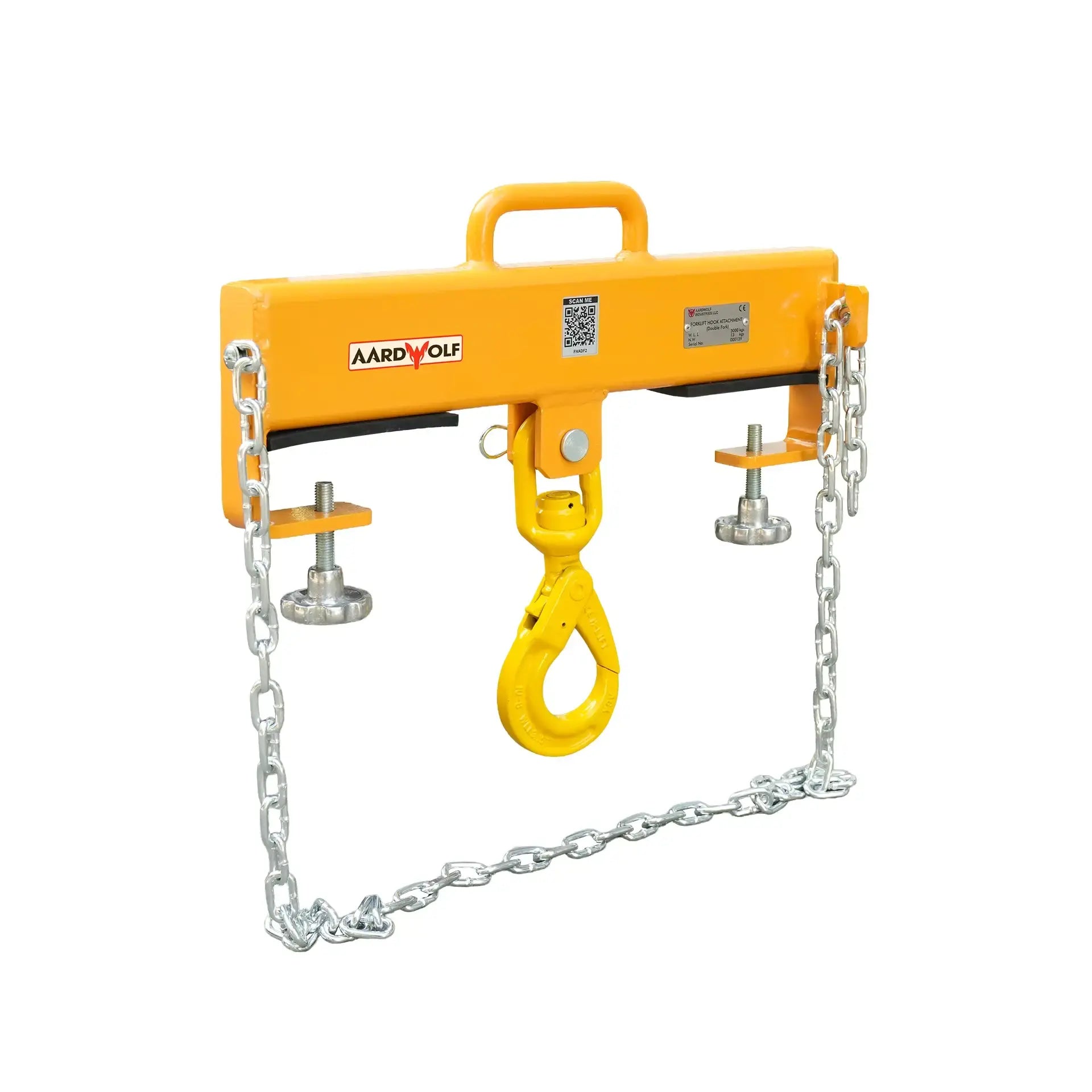 Aardwolf Fork Hook Attachment FHADF2 – Double-Blade 6,614 lb Mobile Crane Link