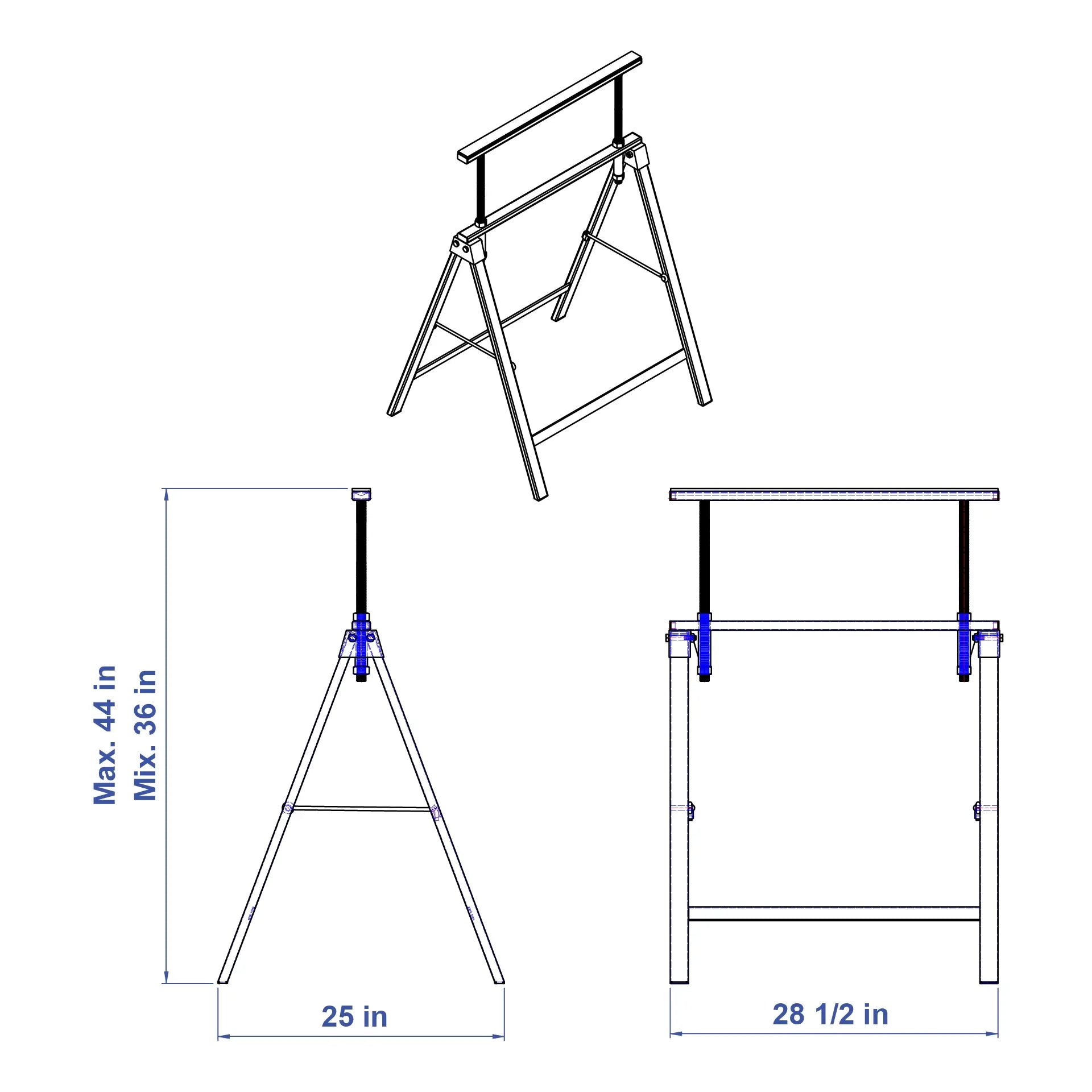 Aardwolf Fabrication Stand FS01 – Folding 1,433 lb Support for Oversize Tops