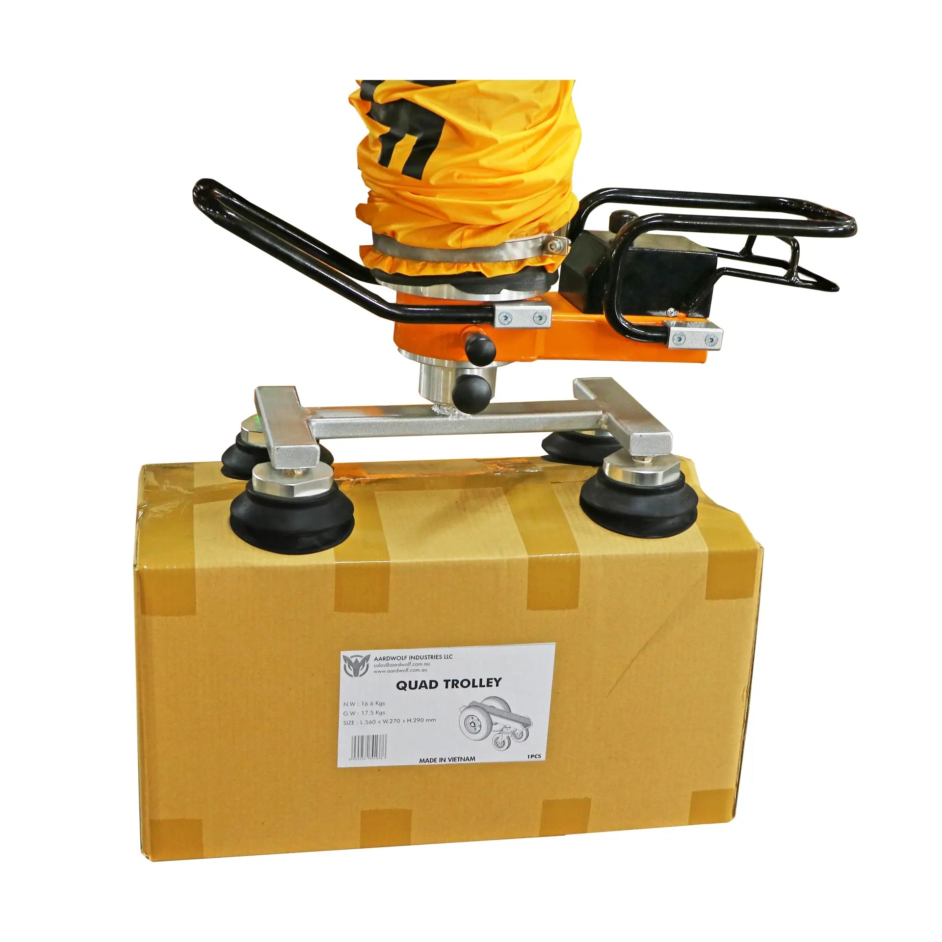 Aardwolf Mobile Vacuum Tube Lifter AVTL1 – Rolling Crane for Carton Handling