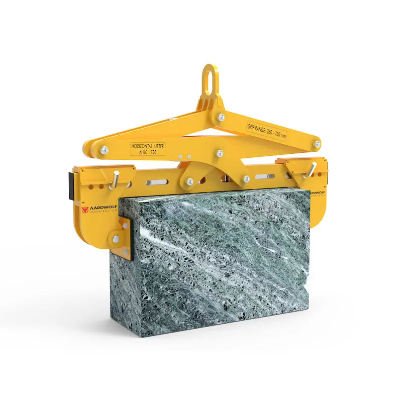 Aardwolf Horizontal Stone Lifting Clamp – 11 in. to 28 in. Grip, Crane and Boom Ready