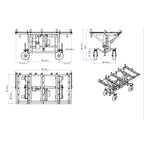 Aardwolf Kitchen Installation Cart AKIC – 1,102 lb Steel Frame, Powered Lift