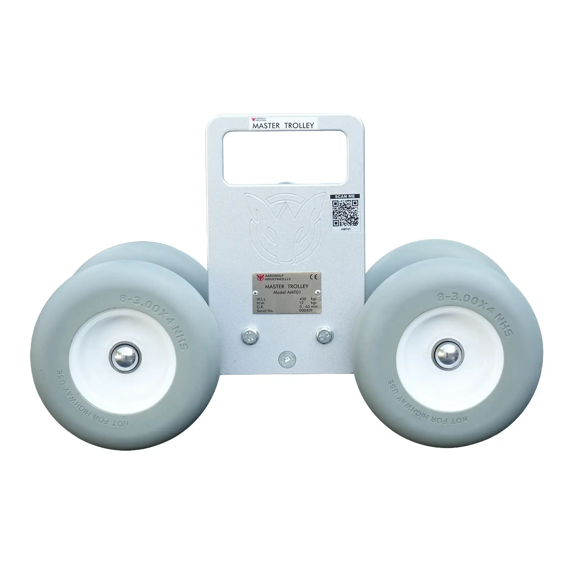 Aardwolf Master Trolley AMT01 – 992 lb Low-Profile Slab Dolly, Flat-Free Tires