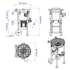 Aardwolf Portable Mortar Mixer MML40 – Compact 10.6 gal Vertical-Shaft Design