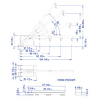 Aardwolf Pivot Forklift Boom PFB1-2600 – Tilting 102.4 in. Jib with 52° Reach