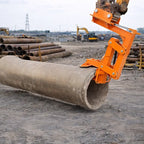 Aardwolf Pipe Handling Attachment PHA4000 – 8,818 lb Excavator Grab for Precast