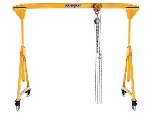 Aardwolf Portable Gantry Crane AGC1000 – Aluminium 2,204 lb Rolling A-Frame