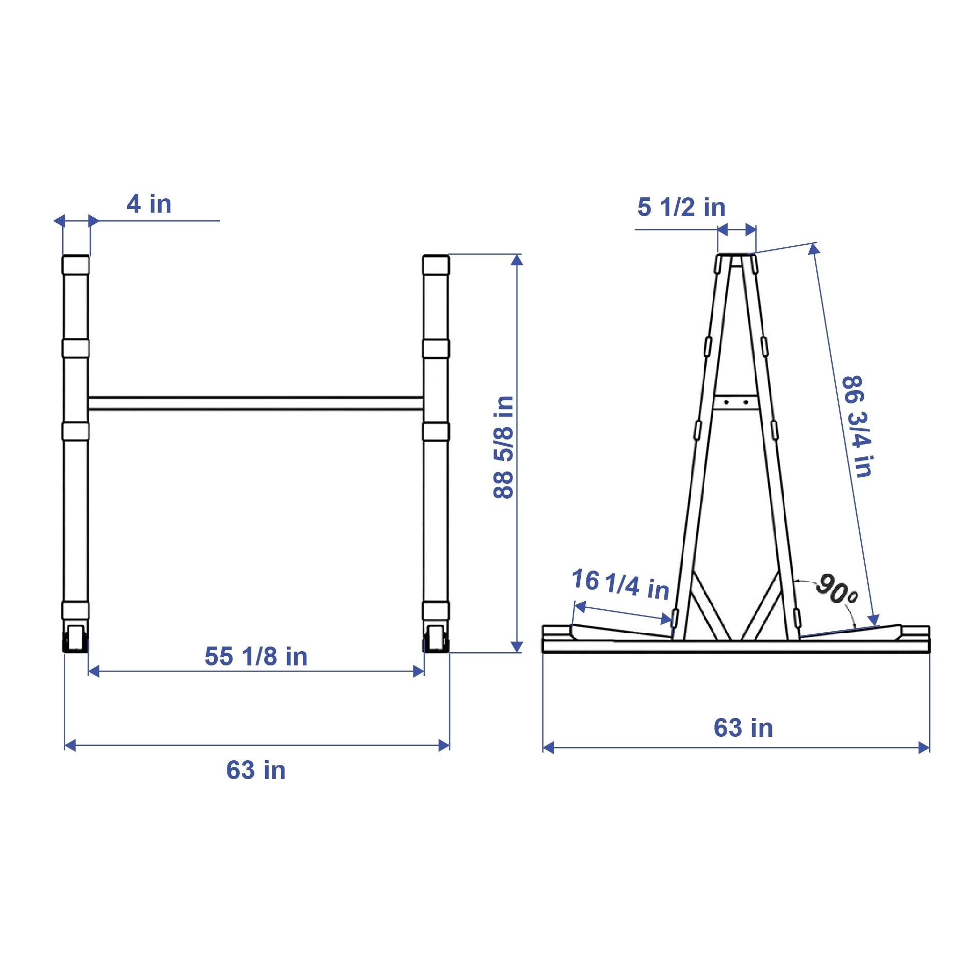 Aardwolf Storage A-Frame Heavy Duty – 33,069 lb Working Load Limit