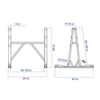 Aardwolf Storage A-Frame Plus – 33,069 lb Working Load Limit, Posts Sold Separately