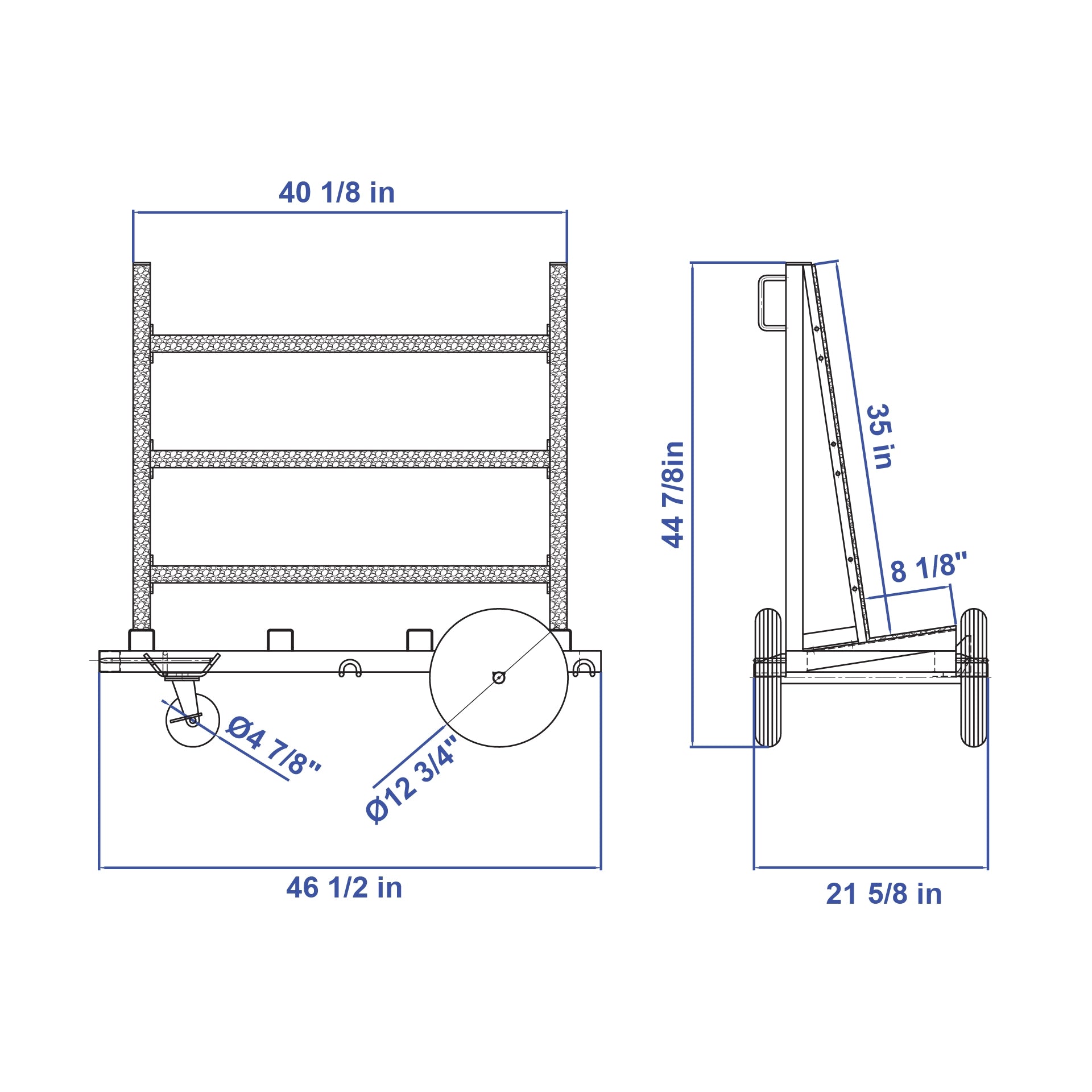 Aardwolf Slab Buggy SBSS01 – Single-Sided 1,323 lb Cart for Stone and Glass