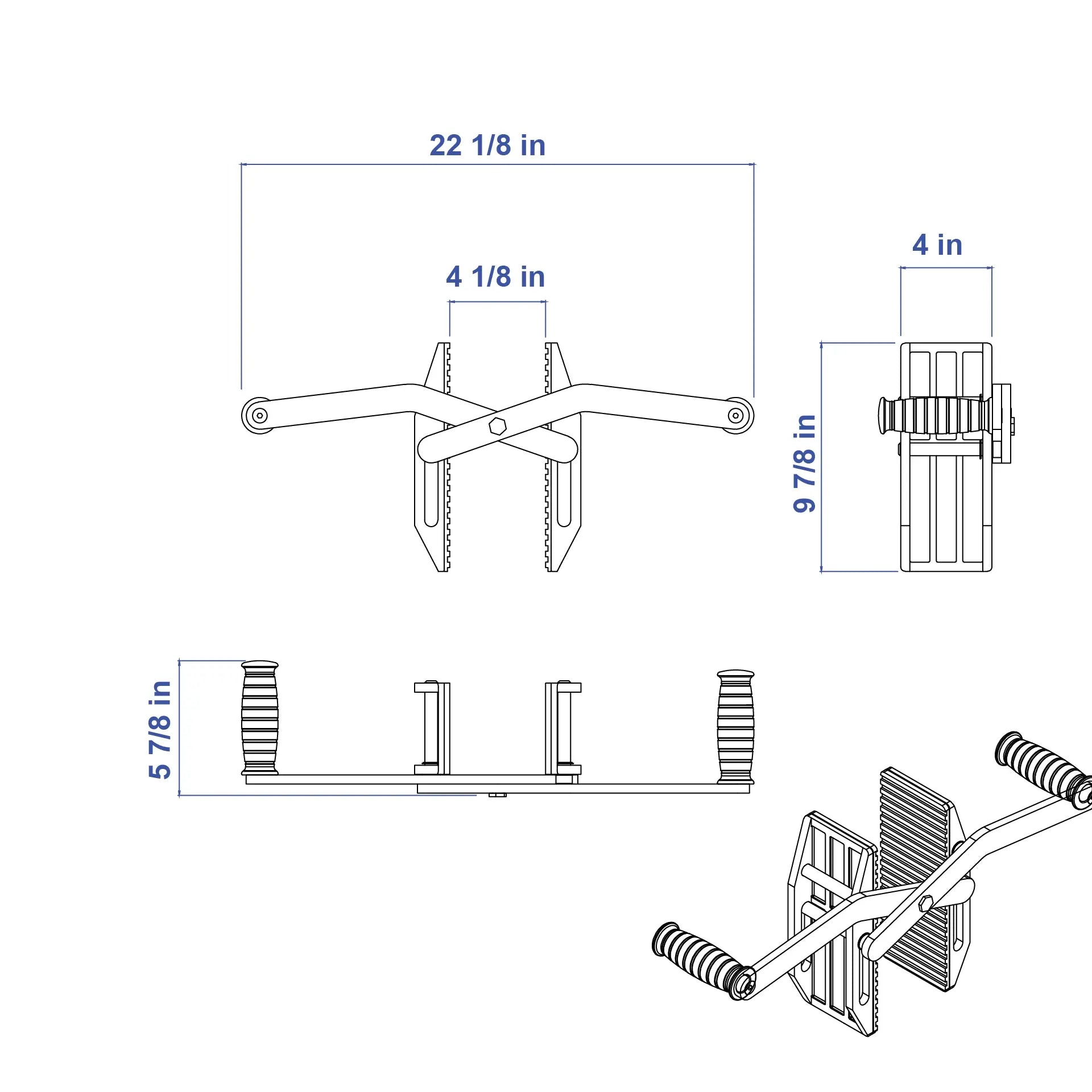 Aardwolf Sheet Material Carry Clamp – 2 in. to 4 in. Grip, Sold as a Pair