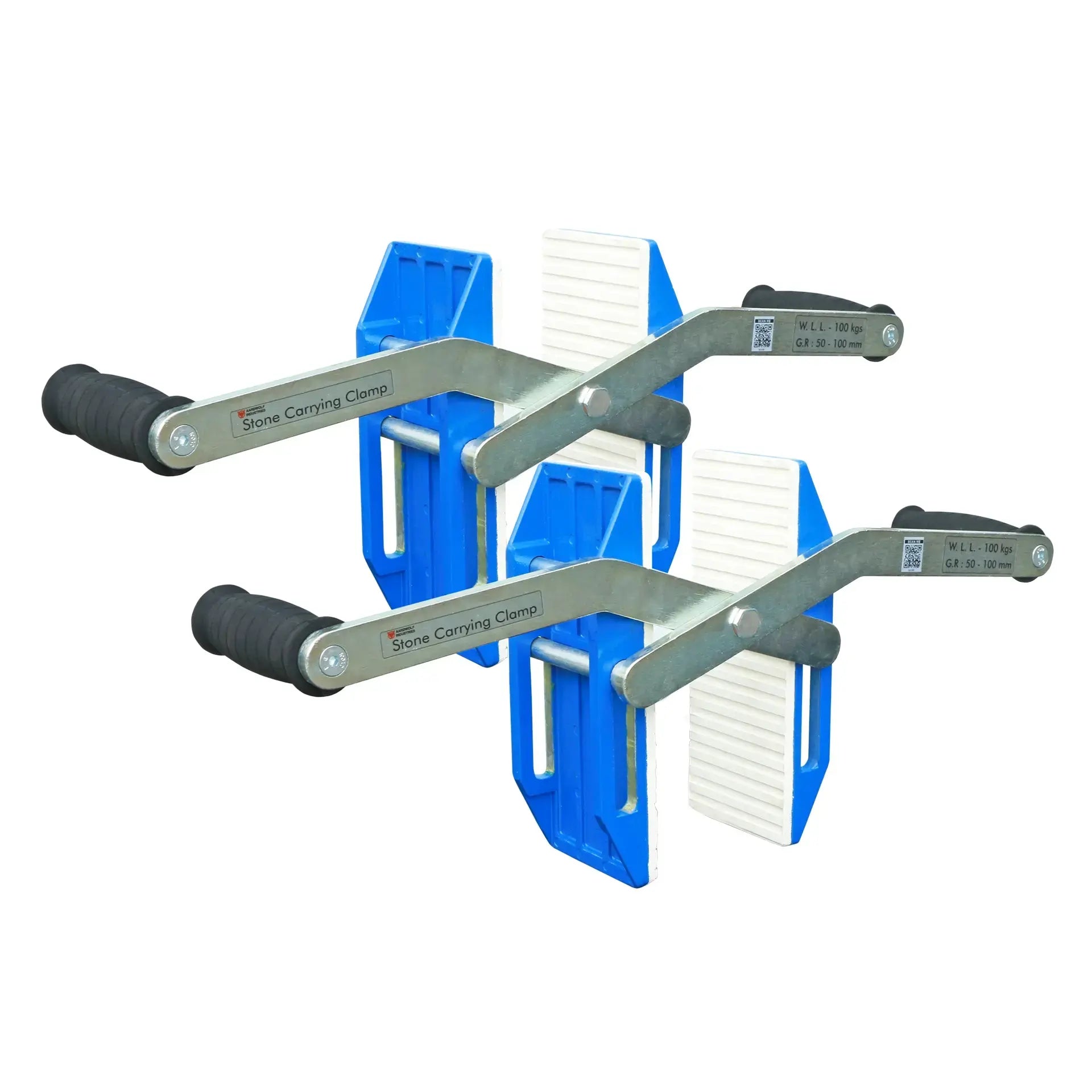 Aardwolf Sheet Material Carry Clamp – 2 in. to 4 in. Grip, Sold as a Pair