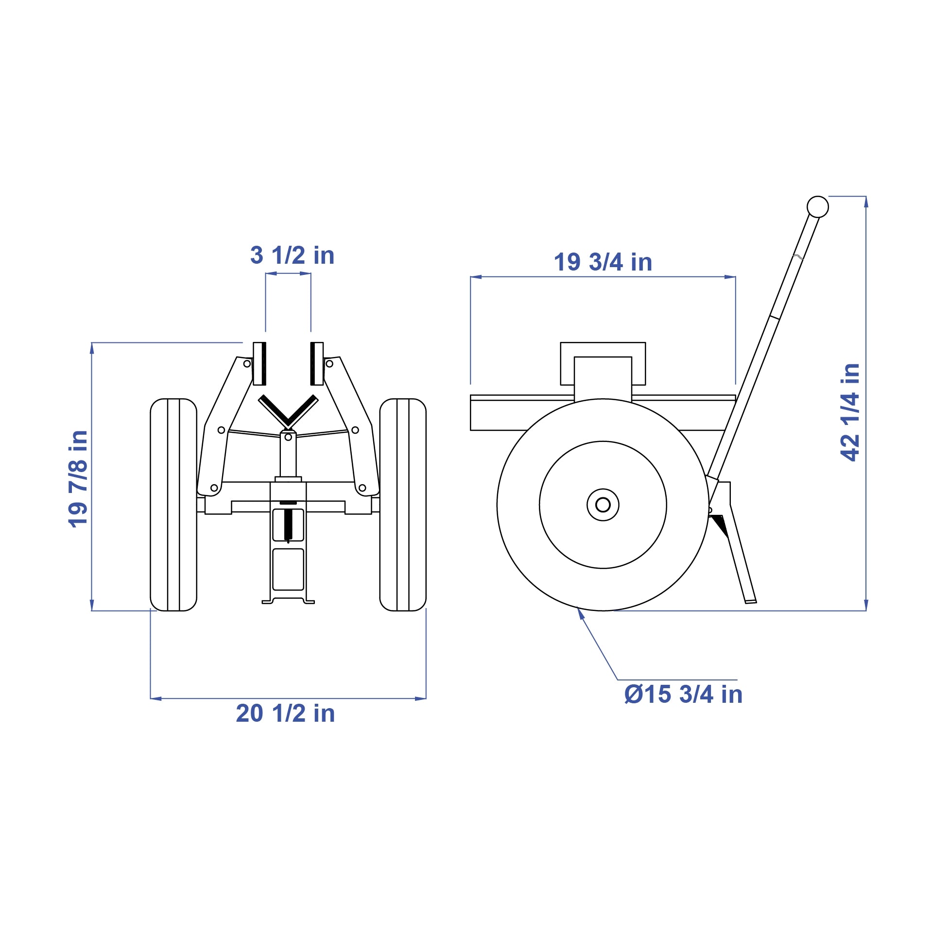 Aardwolf Self-Locking Trolley SL85 – Auto-Clamp Slab Mover, 0 to 3.3 in. Grip
