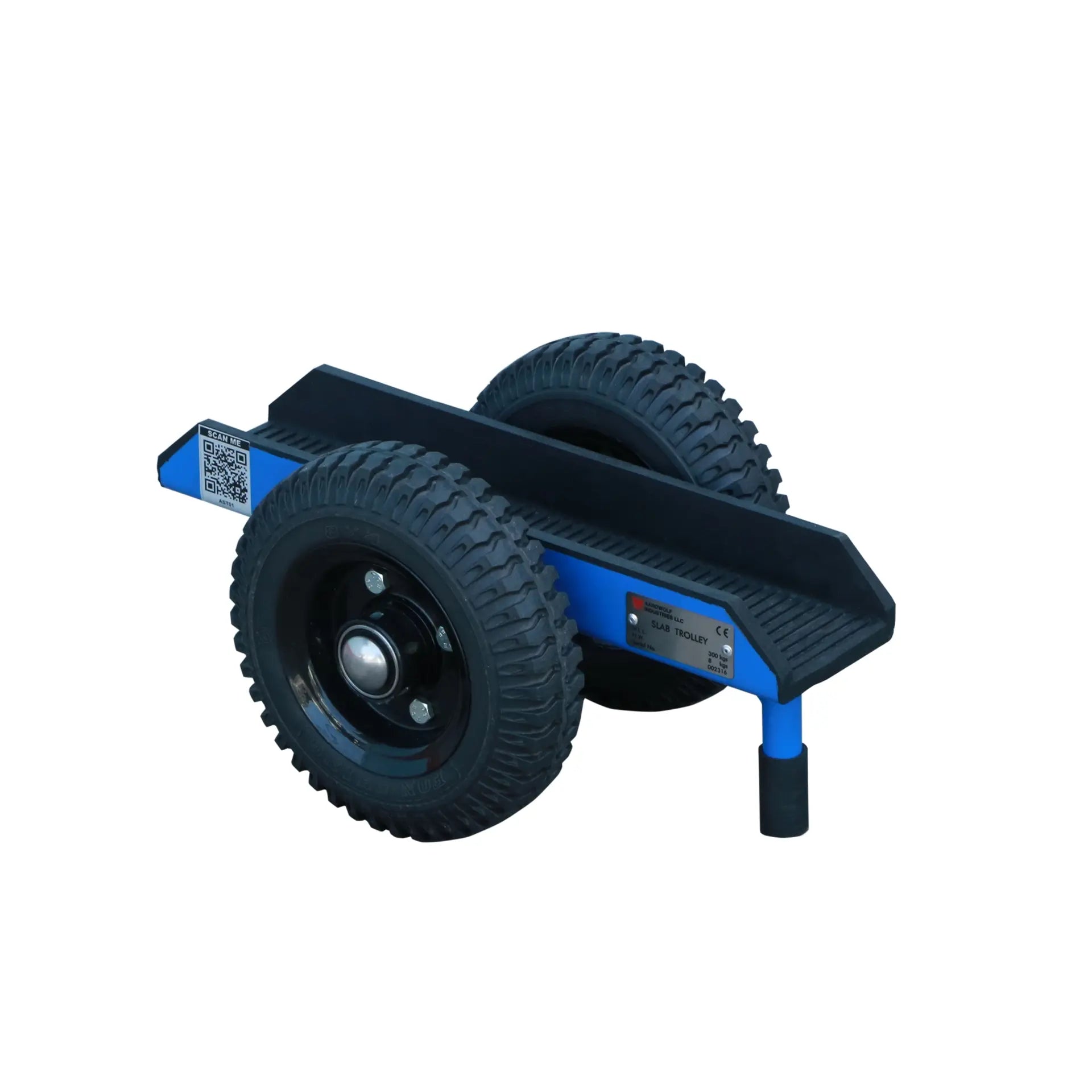 Aardwolf Slab Trolley AST01 – 661 lb Compact Dolly with Rubber-Lined Rail