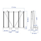 Aardwolf Single Side Transport Rack SSTR-2000 – 5,511 lb for Slabs, Fork Pockets