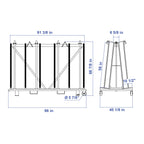 Aardwolf Transport Frame TF2440PC – 96 in. Powder-Coated Slab and Countertop Rack