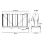 Aardwolf Transport Frame TF3050 – 120 1/8 in. Rack for Full-Length Countertops
