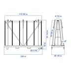 Aardwolf Transport Frame TF3050H – Tall 120 1/8 in. Rack for High Panels and Slabs