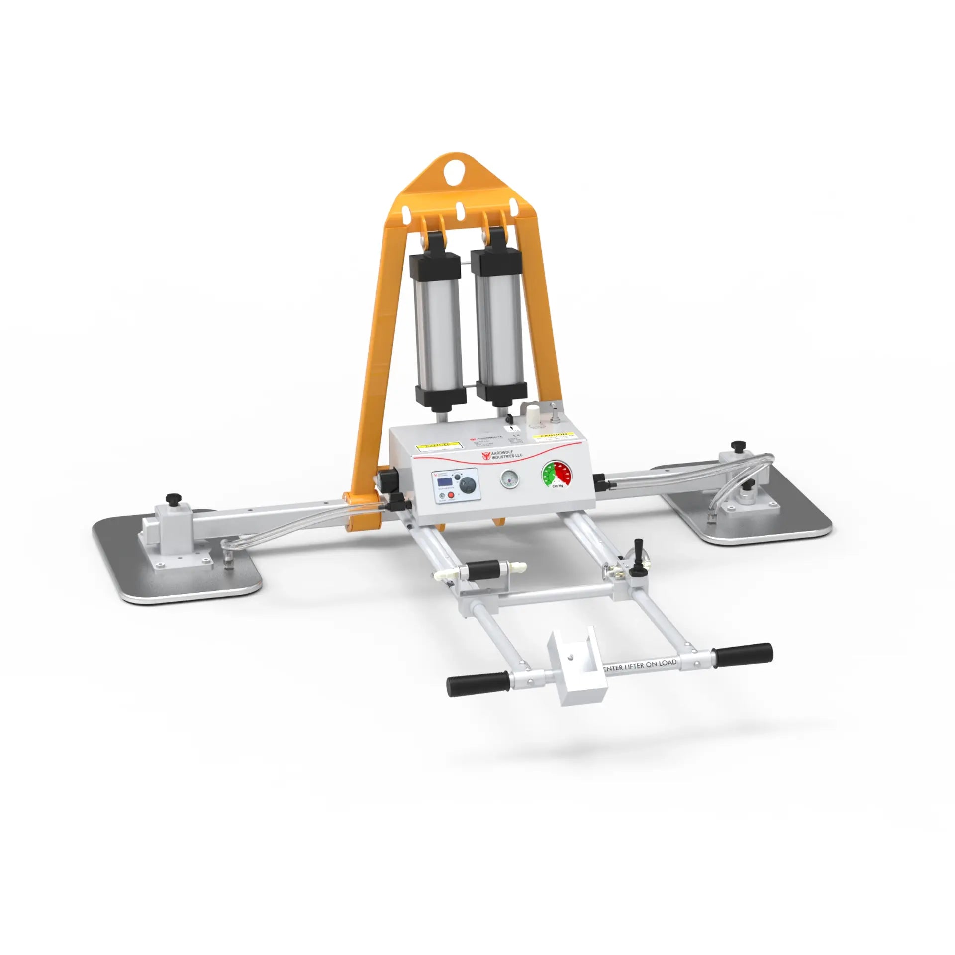 Aardwolf Vacuum Lifter AVLP2-500 – Pneumatic 2-Pad 1,102 lb Slab Lift, 90° Tilt
