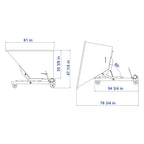 Aardwolf Waste Bin WB1000PC – Powder Coated Self-Dumping Forklift Hopper, 1,500 kg Class